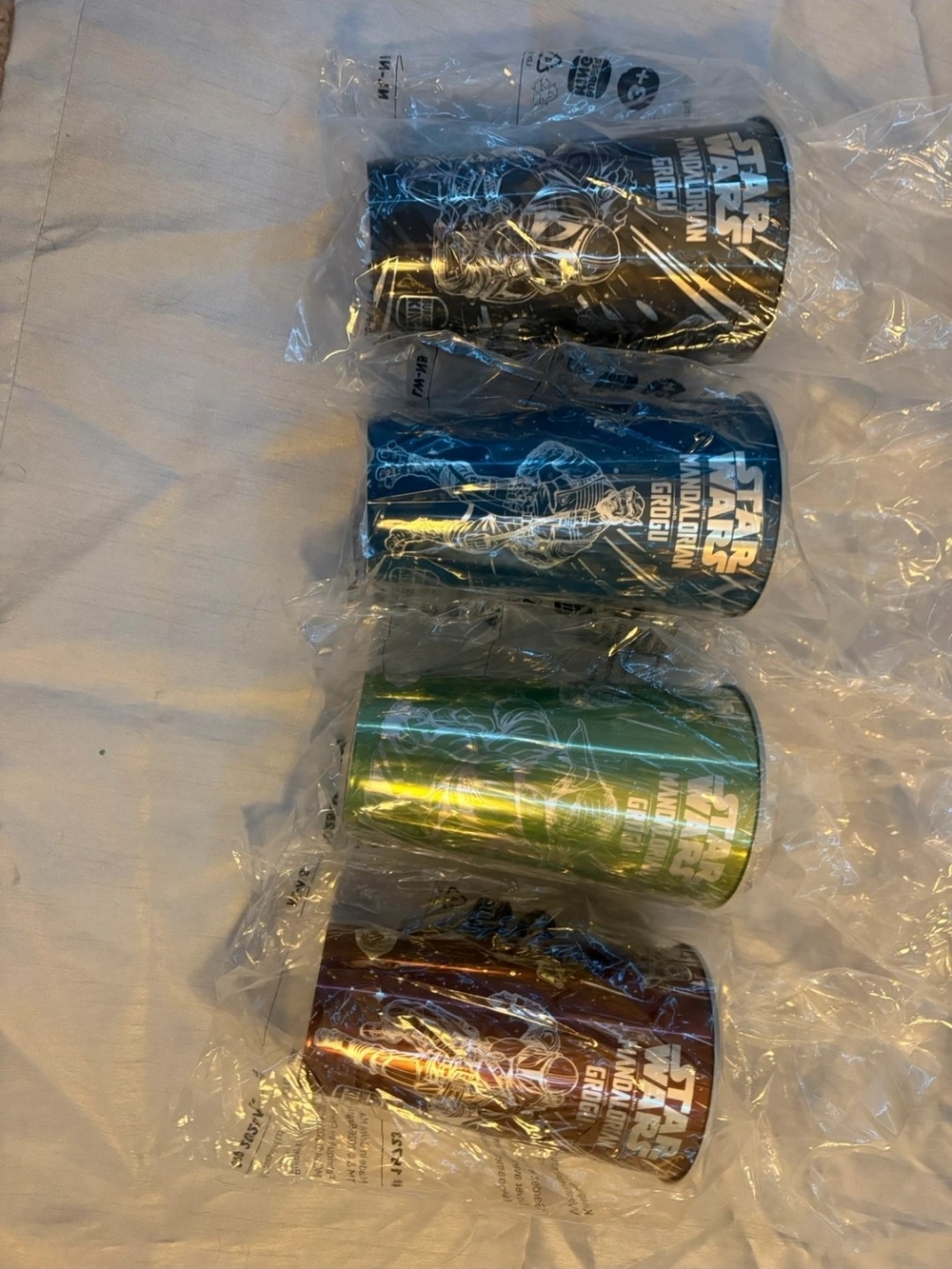 Star Wars Metallic Tumplers Set - Blue, Green, Red, Black